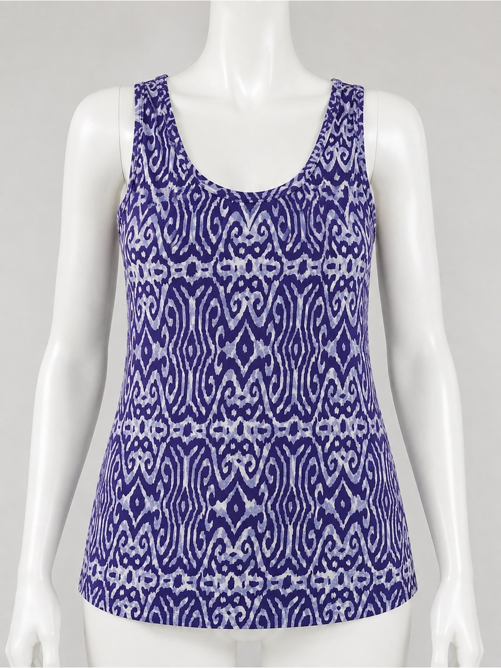 Dots Purple Patterned Scoop Neck Tank Top